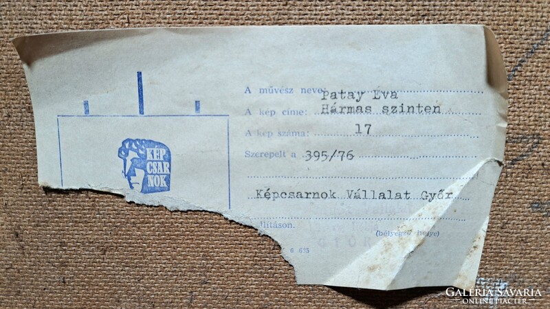 Patay Éva (1900-1984): Vízparti táj (olajfestmény) győri festő, kiállított mű