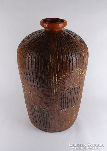 1S869 Hornung Zsuzsa : Hatalmas kerámia padlóváza 48.5 cm