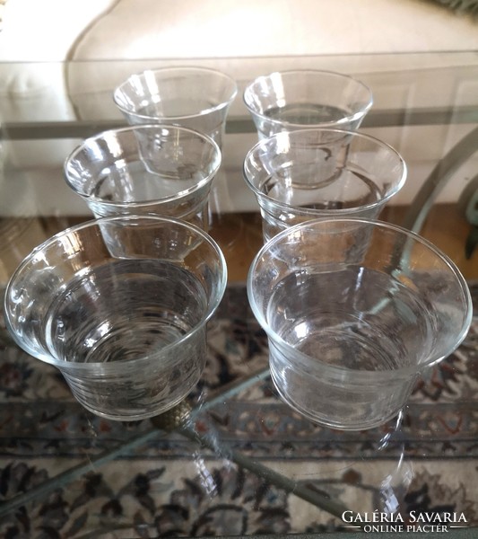 Ezüstözött kávéskészlet 6 hőálló üvegbetét, 6 foglalat, capuccino, kávés