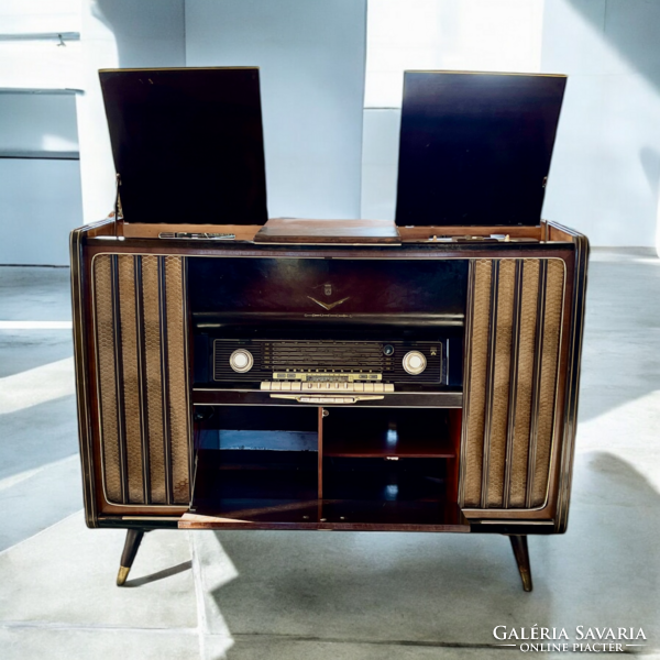 Retro, vintage loft design Grundig sideboard, zeneszekrény