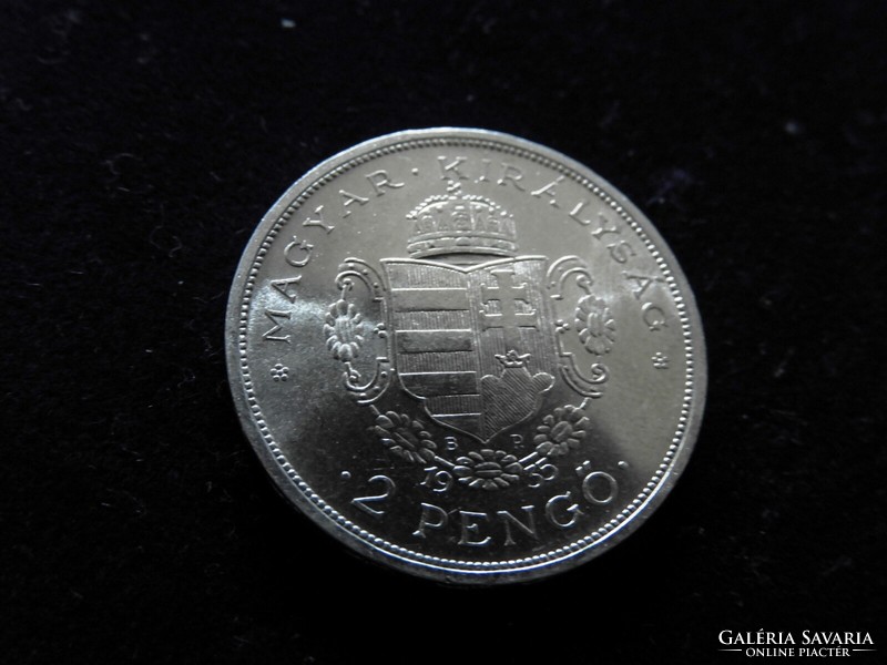 1935 ezüst Rákóczi 2 pengő UNC verdefényes - túl szép, jelöletlen ARTEX ? (KBD)