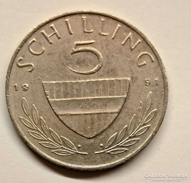 Ausztria. 1991. 5 Schilling (1136)