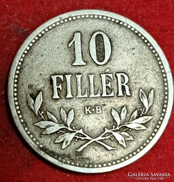 1915. Magyar Királyi Váltópénz 10 fillér. nikkel  (571)