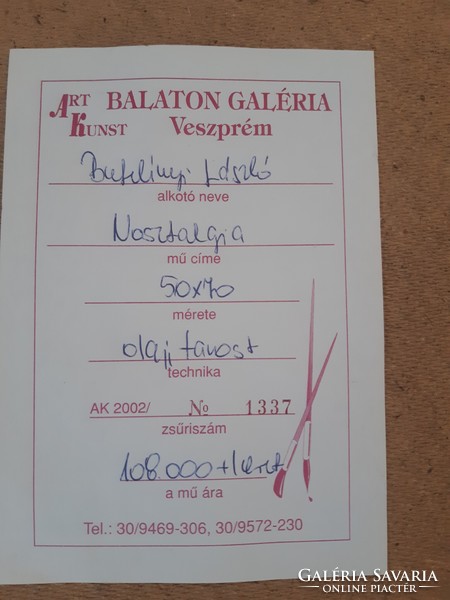 Bubelényi László: "Nosztalgia" c. festménye