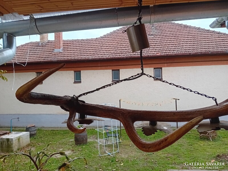 Régi szarvas agancs csillár 97 cm