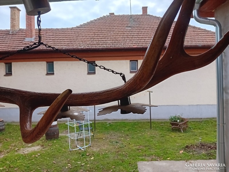 Régi szarvas agancs csillár 97 cm