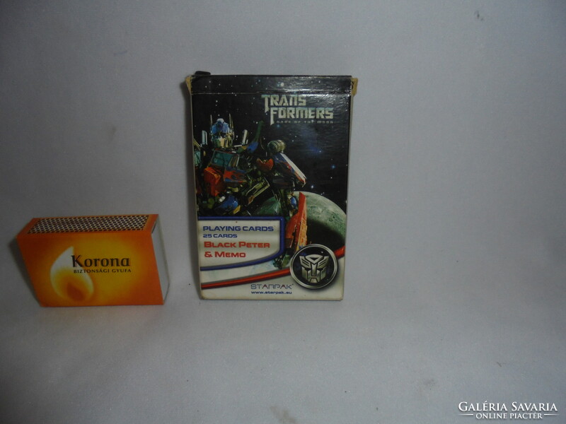 Transformers játék kártya pakli dobozában