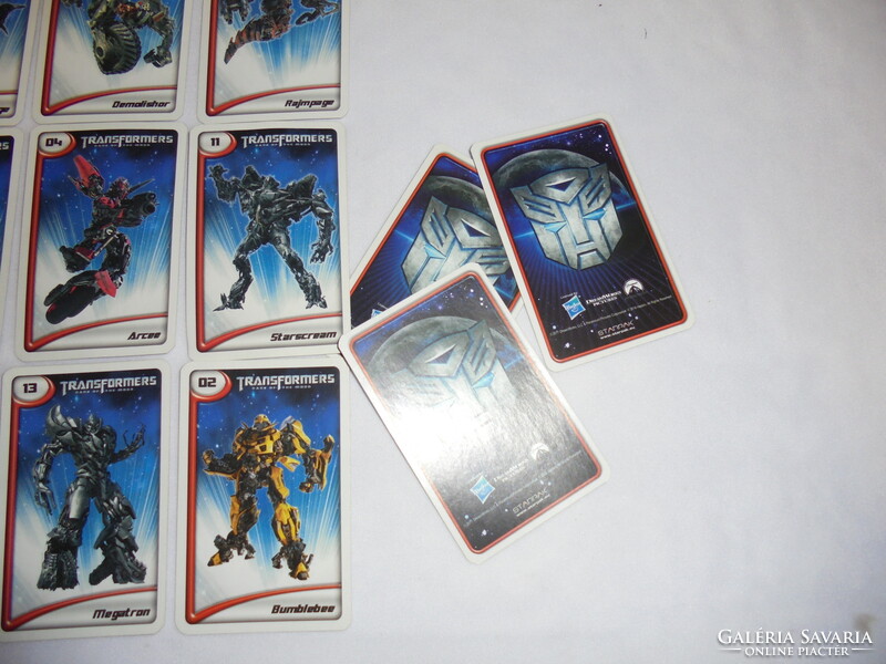 Transformers játék kártya pakli dobozában