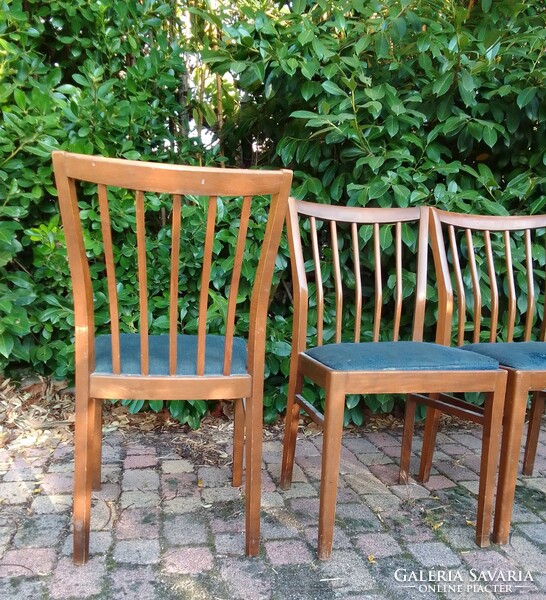 Mid century gyönyörű fa hajlított támlájú székek 1950-60.