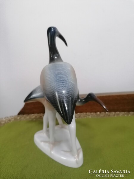 Hollóházi porcelán Íbisz madár pár