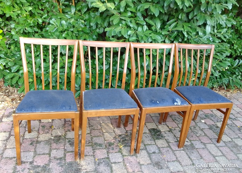 Mid century gyönyörű fa hajlított támlájú székek 1950-60.