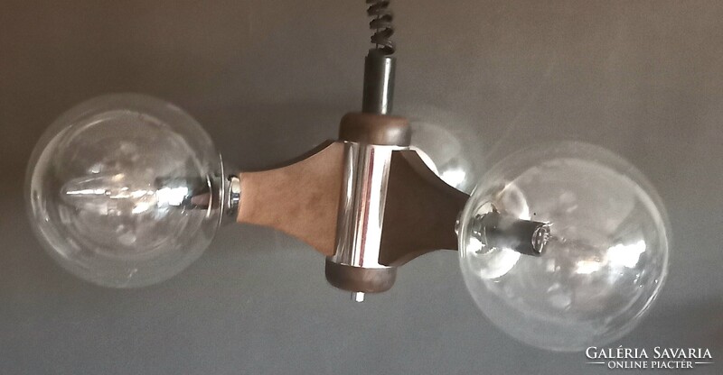 Bauhaus Sved design króm- fa Szputnyik mennyezeti lámpa ALKUDHATÓ