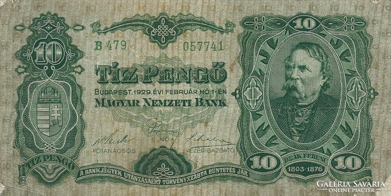 10 pengő 1929 Eredeti tartás 3.