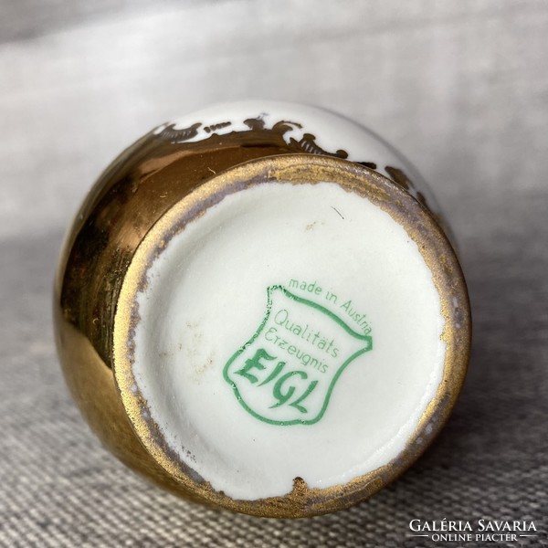 EIGL Bad Deutsch-Altenburg aranyozott kerámia dísz
