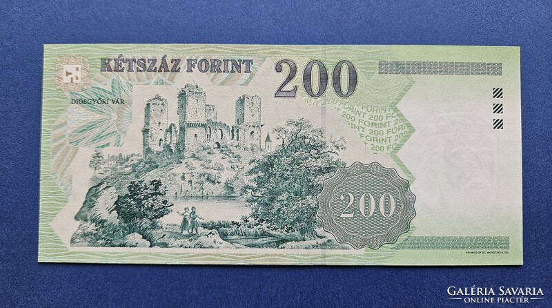 1998 évi 200 forintos UNC bankjegy