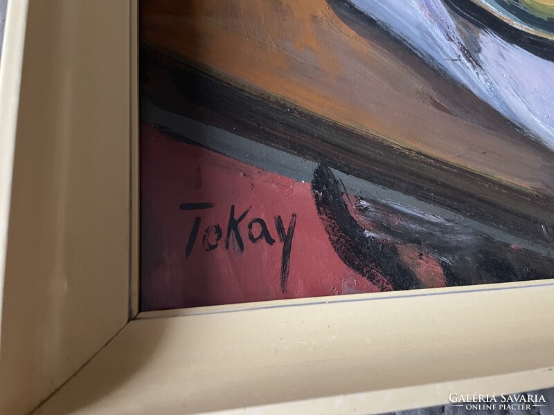 Képcsarnokos Tokay Ilona olajfestmény