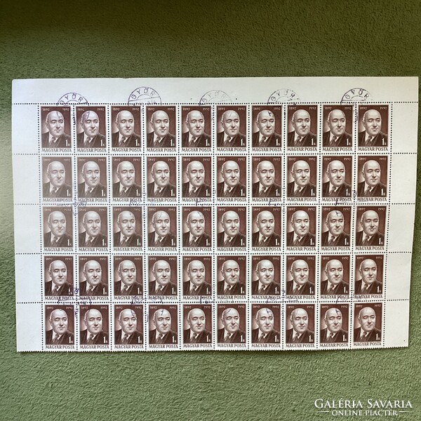 1952 Rákosi Mátyás sor  50-es  félívekben