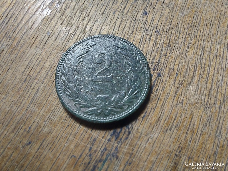 ! 1 db  2 (korona) filléres 1898 - 729