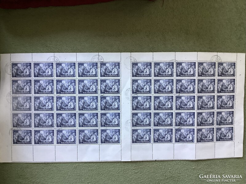 1952 Rákosi Mátyás sor  50-es  félívekben