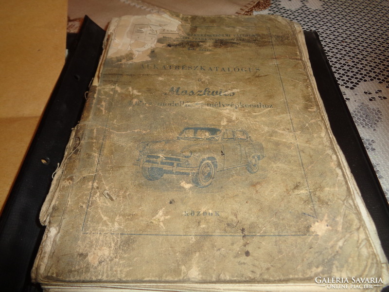 Moszkvics  402 modell  ,  ( ősmodell  ) alkatrész katalógus , 1957 -ből