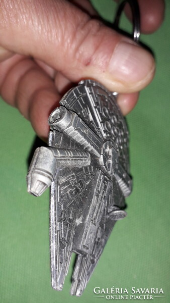 Retro szép kidolgozású fém STAR WARS MILLENIUM FALCON kulcstartó űrhajó GYŰJTŐI a képek szerint