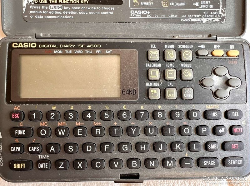 Casio 64KB Digital Diary SF-4600 manager kalkulátor retro számológép / Vintage digital
