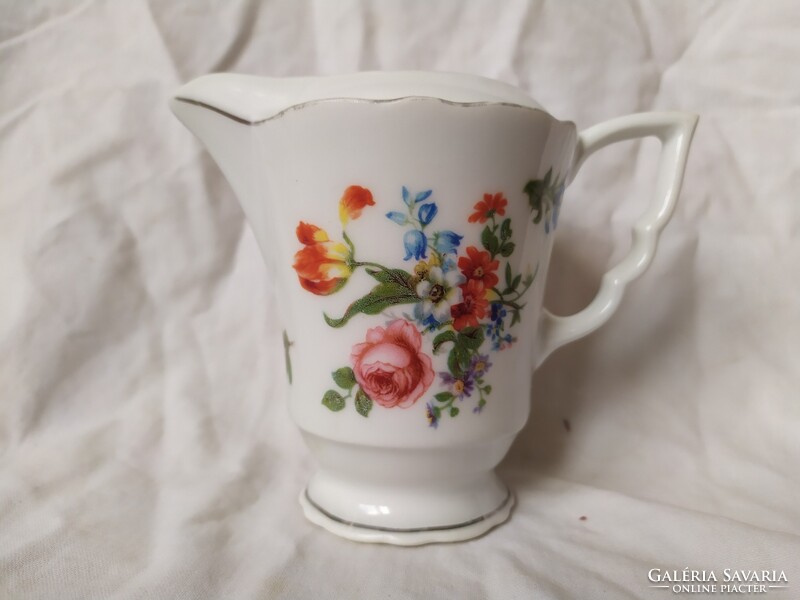 Zsolnay pajzspecsétes manó füles porcelán tej tejszín kiöntő
