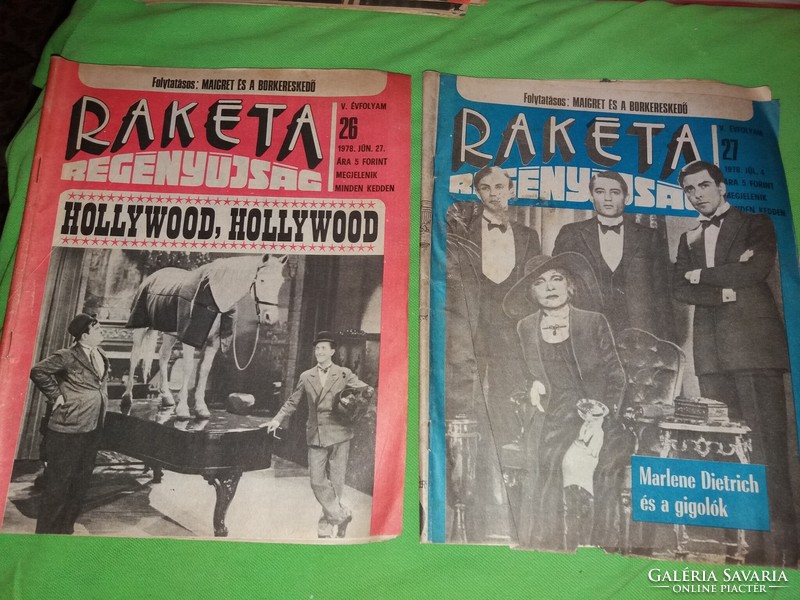 1978 1.és 18- 27 szám RAKÉTA REGÉNYÚJSÁG magazin 11.darab egyben a képek szerint