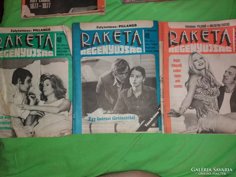 1977. 45 - 52 szám RAKÉTA REGÉNYÚJSÁG magazin 8 darab egyben a képek szerint