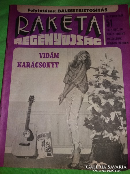 1977. 45 - 52 szám RAKÉTA REGÉNYÚJSÁG magazin 8 darab egyben a képek szerint