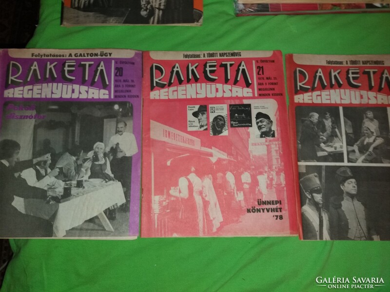 1978 1.és 18- 27 szám RAKÉTA REGÉNYÚJSÁG magazin 11.darab egyben a képek szerint