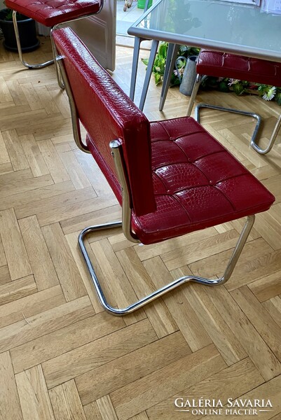 6 darab Bauhaus stílusú Cesca székek Marcel Breuer terv, kiválló állapotban