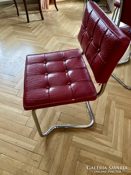 6 darab Bauhaus stílusú Cesca székek Marcel Breuer terv, kiválló állapotban