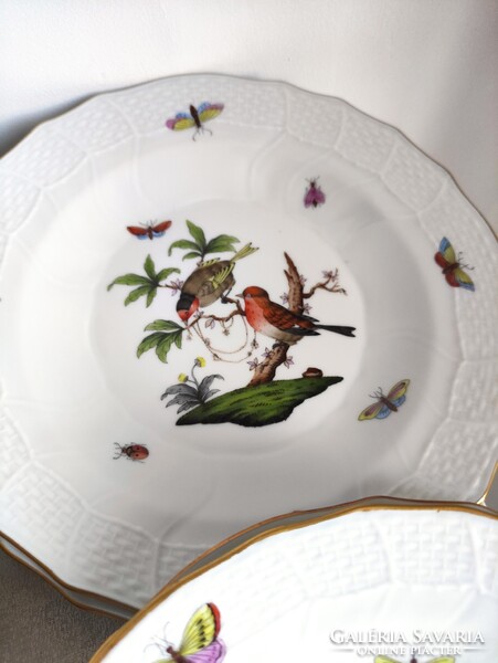 Rothschild mintás 12 személyes Herendi süteményes porcelán készlet 12+1db makulátlan állapotban