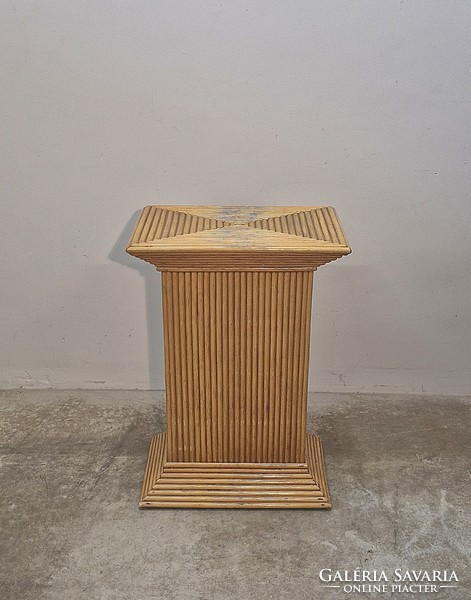 Vintage mid century rattan modernista étkezőasztal lábak, posztamens