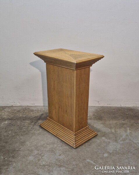 Vintage mid century rattan modernista étkezőasztal lábak, posztamens