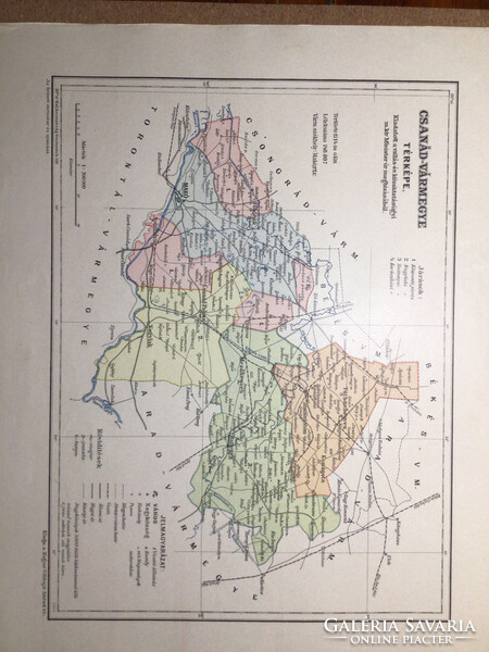 Csanád vármegye térképe. Kogutowicz 1905. Magyar Földrajzi Intézet.