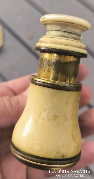 Antik gyönyörű  Réz  Csont tàvcső làtcső  különleges ritka darab gyüjtemény