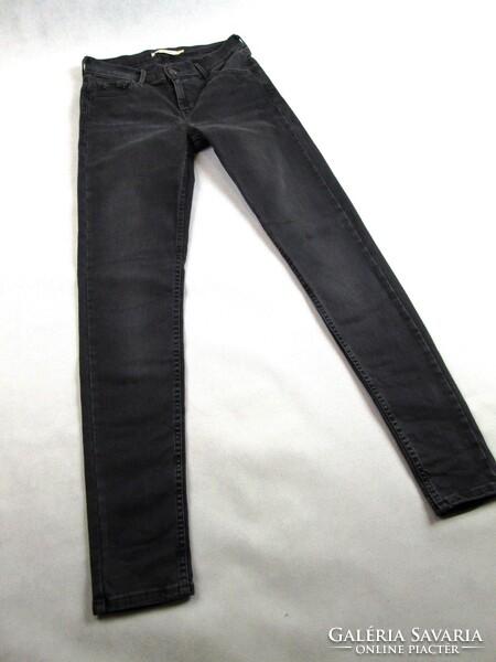 EREDETI LEVIS 710 SUPER SKINNY (W26 / L30) NŐI SÖTÉTSZÜRKE SZTRECCSES FARMER