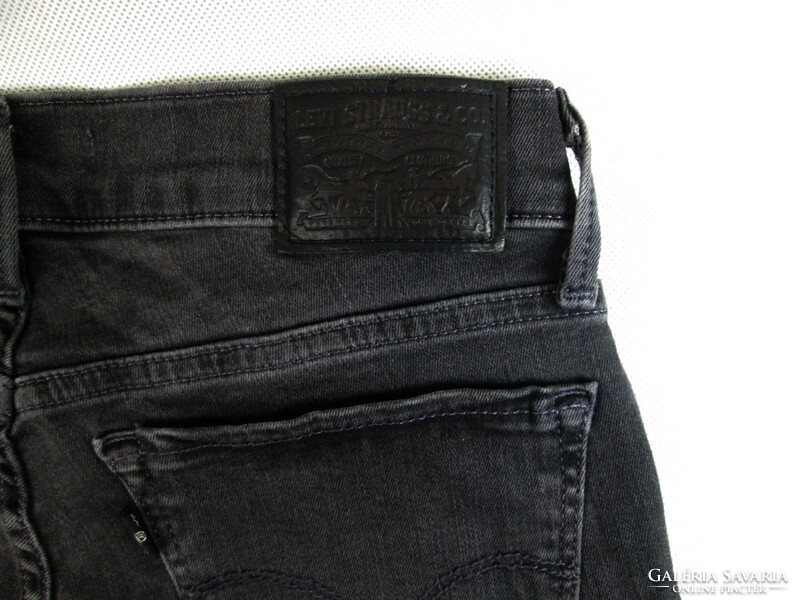 EREDETI LEVIS 710 SUPER SKINNY (W26 / L30) NŐI SÖTÉTSZÜRKE SZTRECCSES FARMER