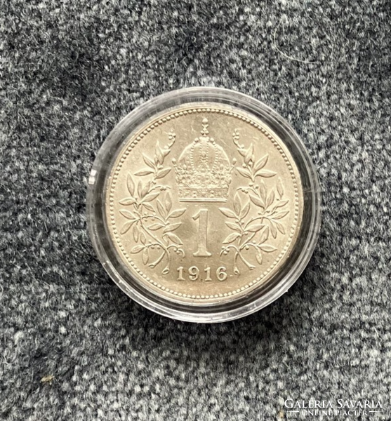 Ezüst 1 Korona 1916 osztrák veret