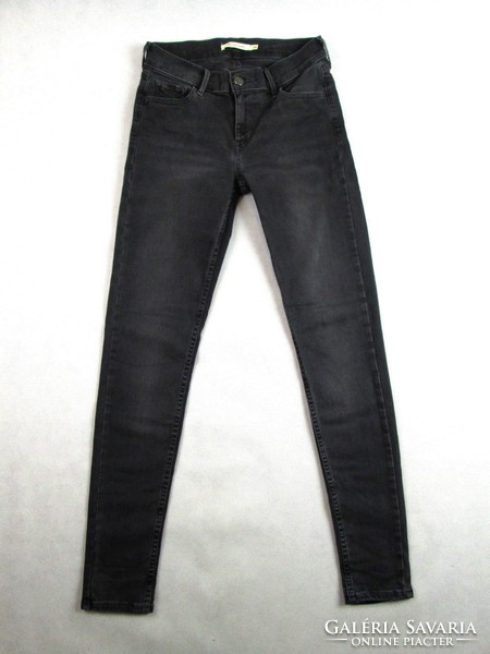 EREDETI LEVIS 710 SUPER SKINNY (W26 / L30) NŐI SÖTÉTSZÜRKE SZTRECCSES FARMER