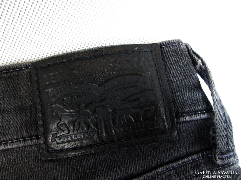 EREDETI LEVIS 710 SUPER SKINNY (W26 / L30) NŐI SÖTÉTSZÜRKE SZTRECCSES FARMER