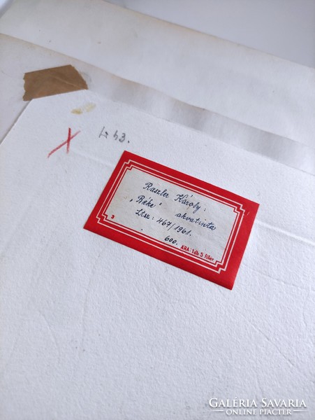 Béke 1961.  Raszler Károly grafikus rézkarc keret nélkül