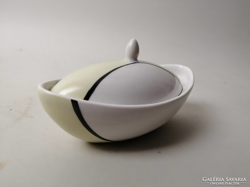 ART DECO PORCELÁN BONBONIER - KÉZIFESTÉS