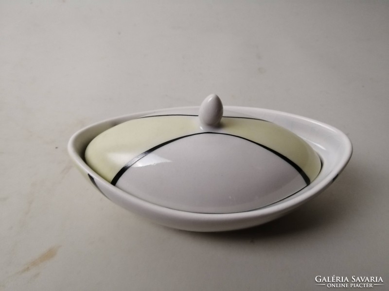 ART DECO PORCELÁN BONBONIER - KÉZIFESTÉS