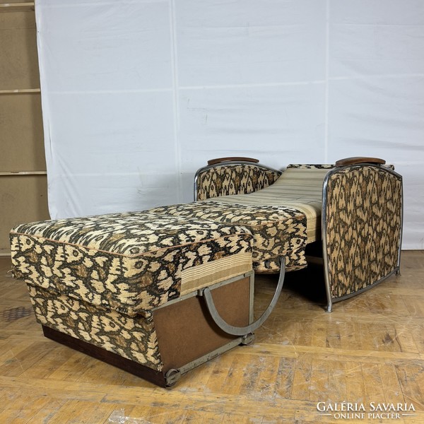Peresztegi József csővázas fotelágy retro fotel