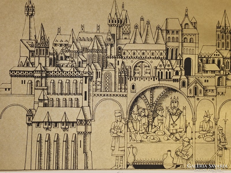 Rékassy Csaba grafikus: Vár