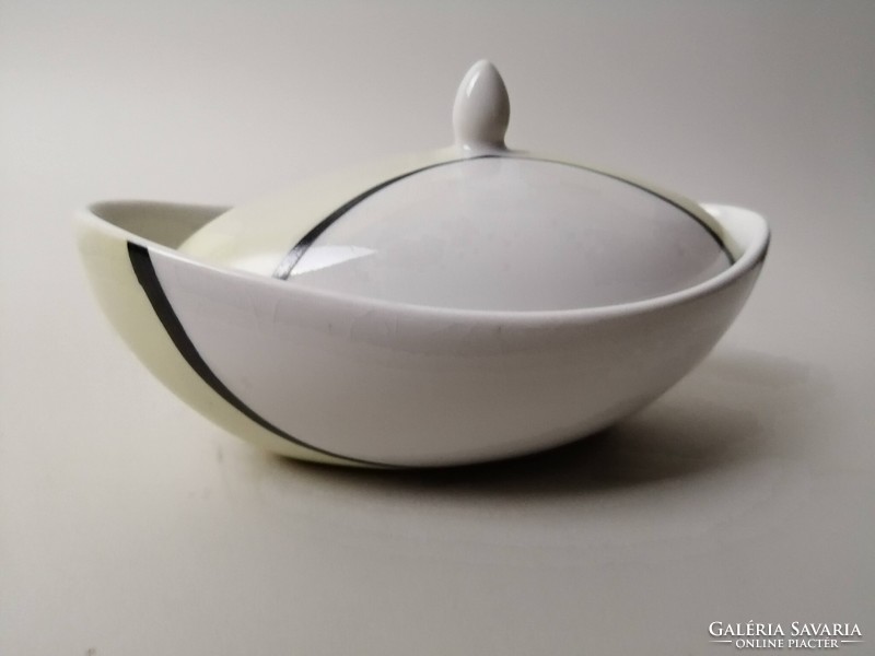 ART DECO PORCELÁN BONBONIER - KÉZIFESTÉS