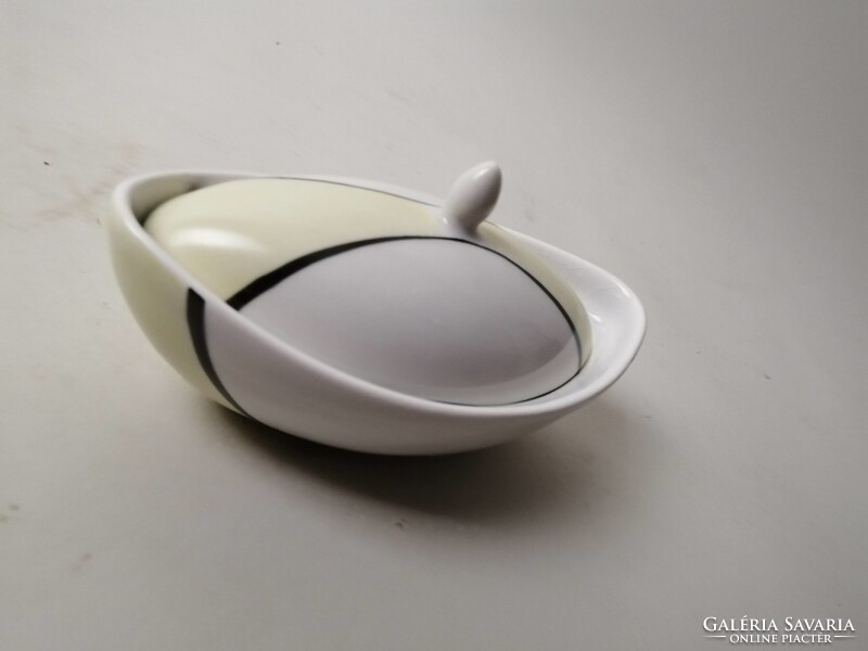 ART DECO PORCELÁN BONBONIER - KÉZIFESTÉS